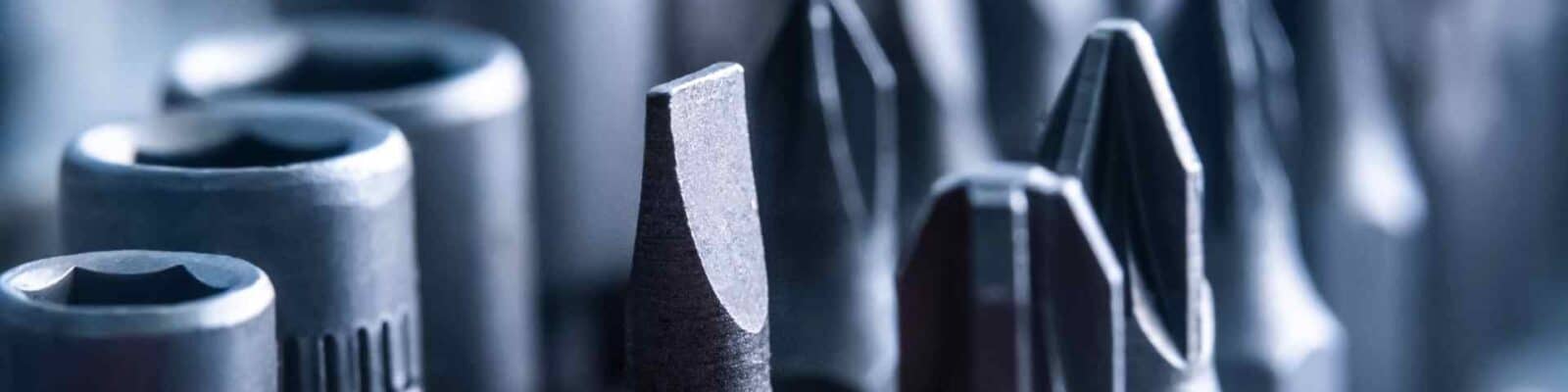 Close-up of HSS cutting tools